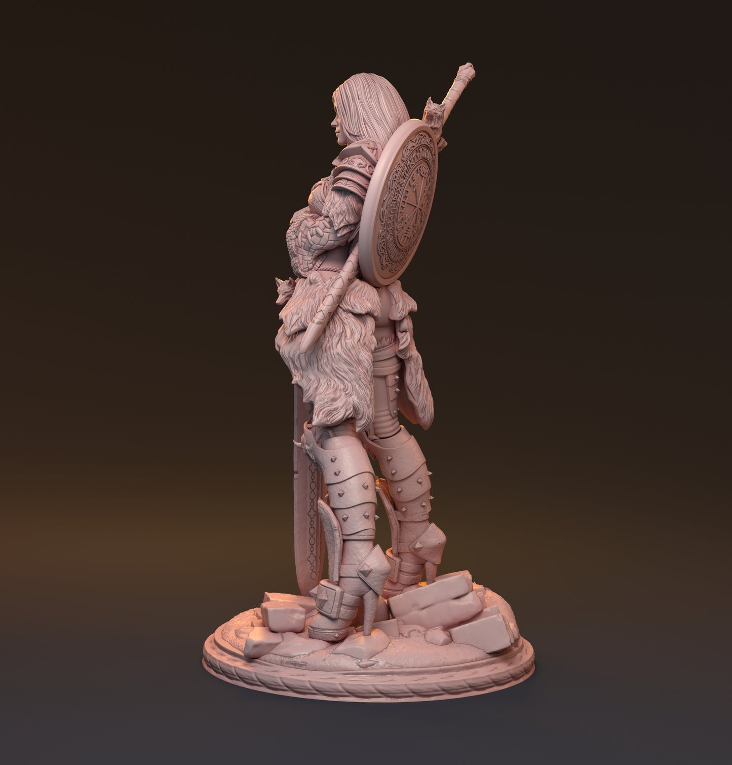 Kriegerin Miniatur | Paladin | Warrior Gaedel | 32mm/75mm - MythReal Games