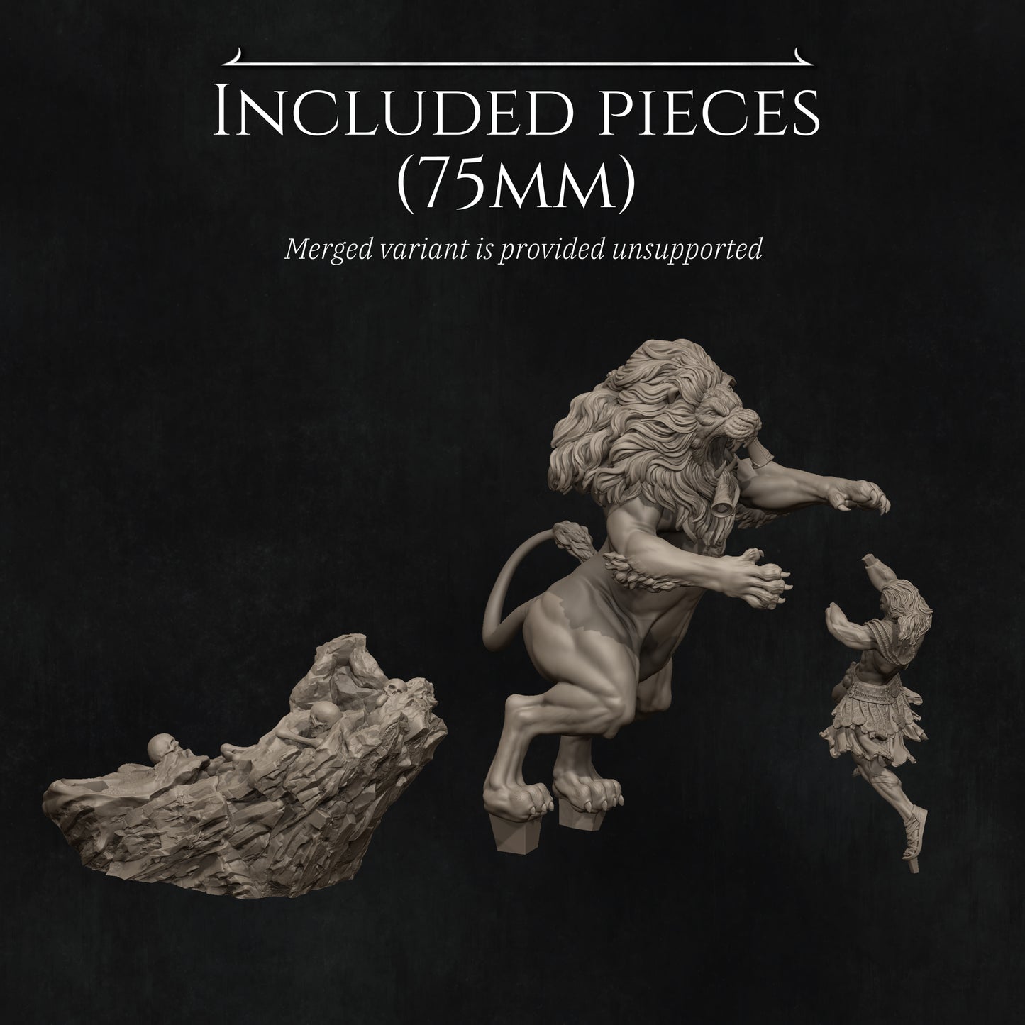 Heracles and the Nemean Lion Display Miniatur - Greek Mythology- Fantasy - Nerikson