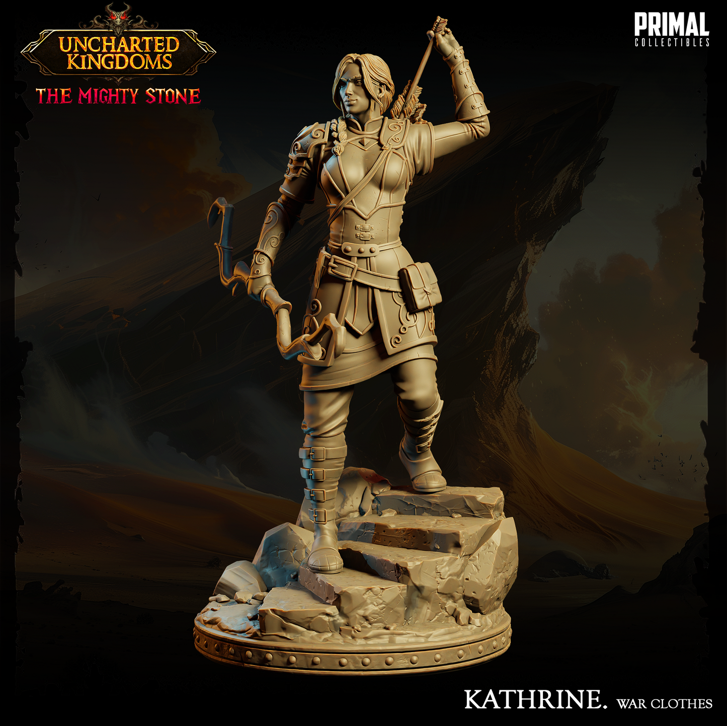 Ranger Miniatur | Fighter Kathrine Bromm | DnD - Primal Collectibles