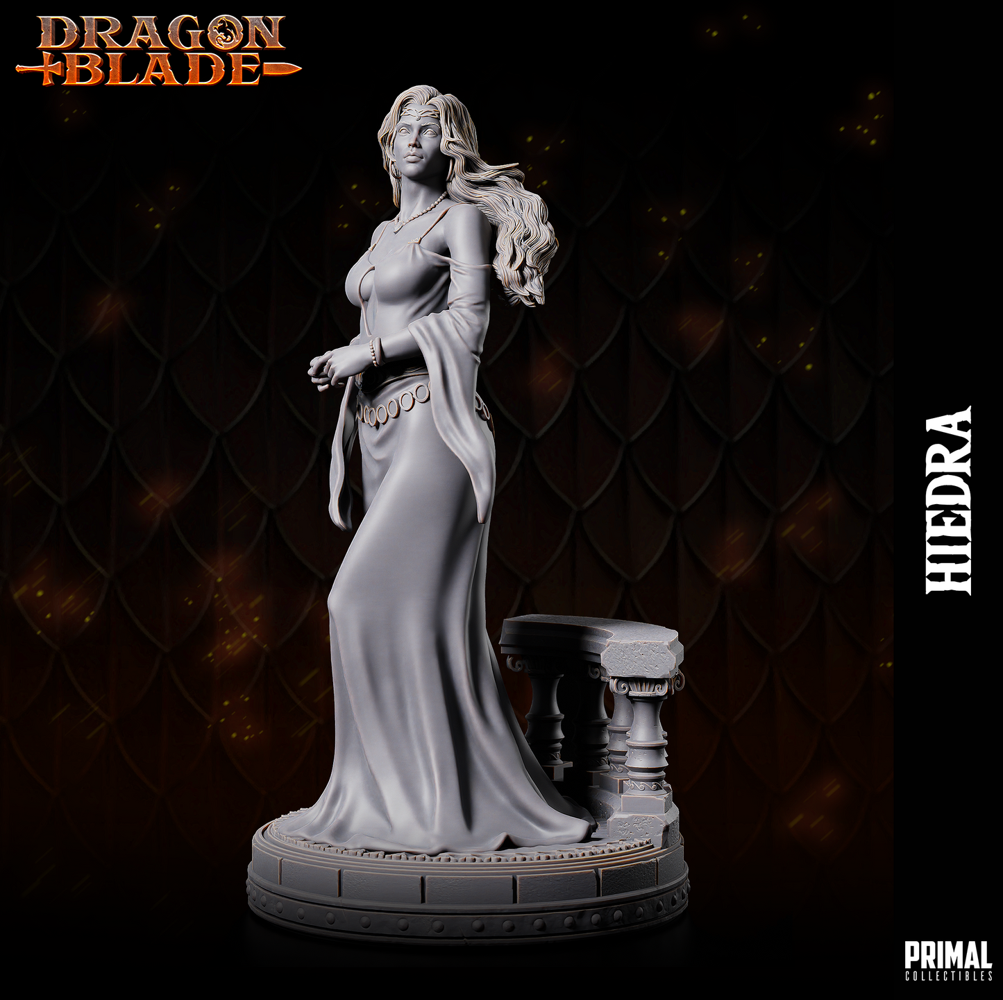 Aristokratin Hiedra Miniatur | Edelfrau | Edler | Dragonblade | RPG | Pathfinder | DnD | Primal Collectibles