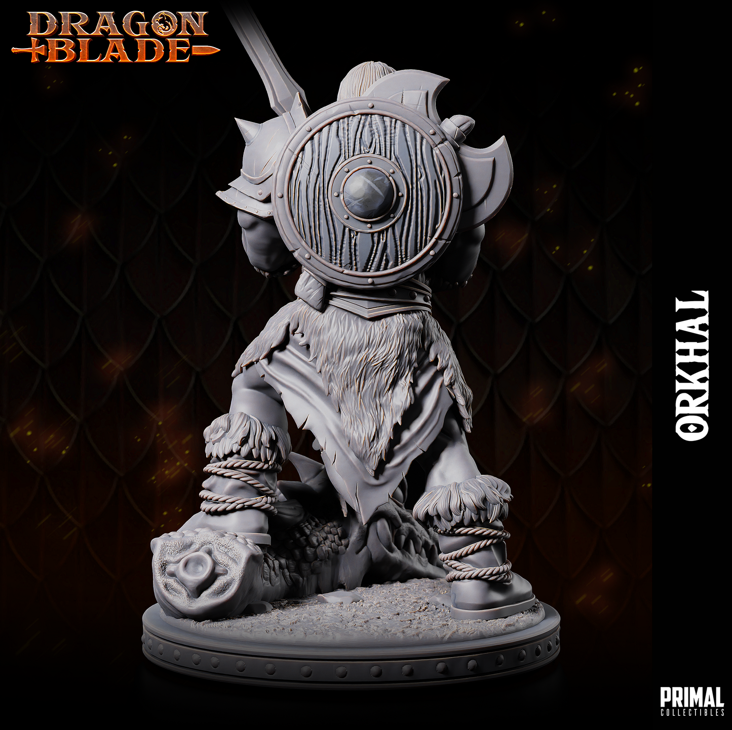 Barbarian Orc Miniatur | Orkhal - Primal Collectibles