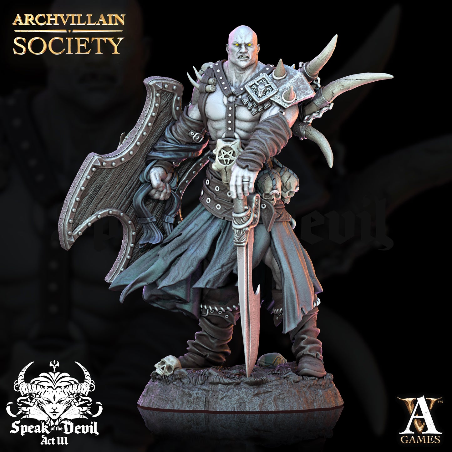 Barbar Miniatur | Dämonenjäger Alaric Voidblade | Speak of the Devil Act 3 - Archvillain Games