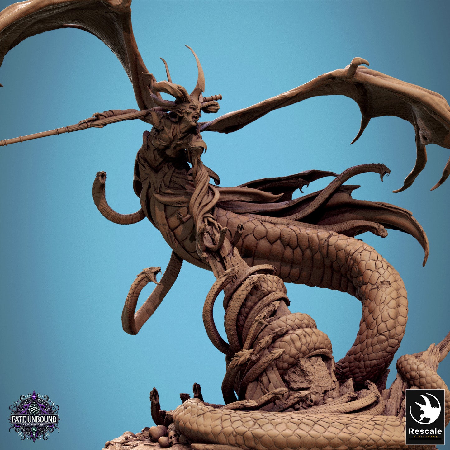 Zhaelyss, the Ophidian Queen Miniatur | 32mm | Dnd | Rescale Miniatures