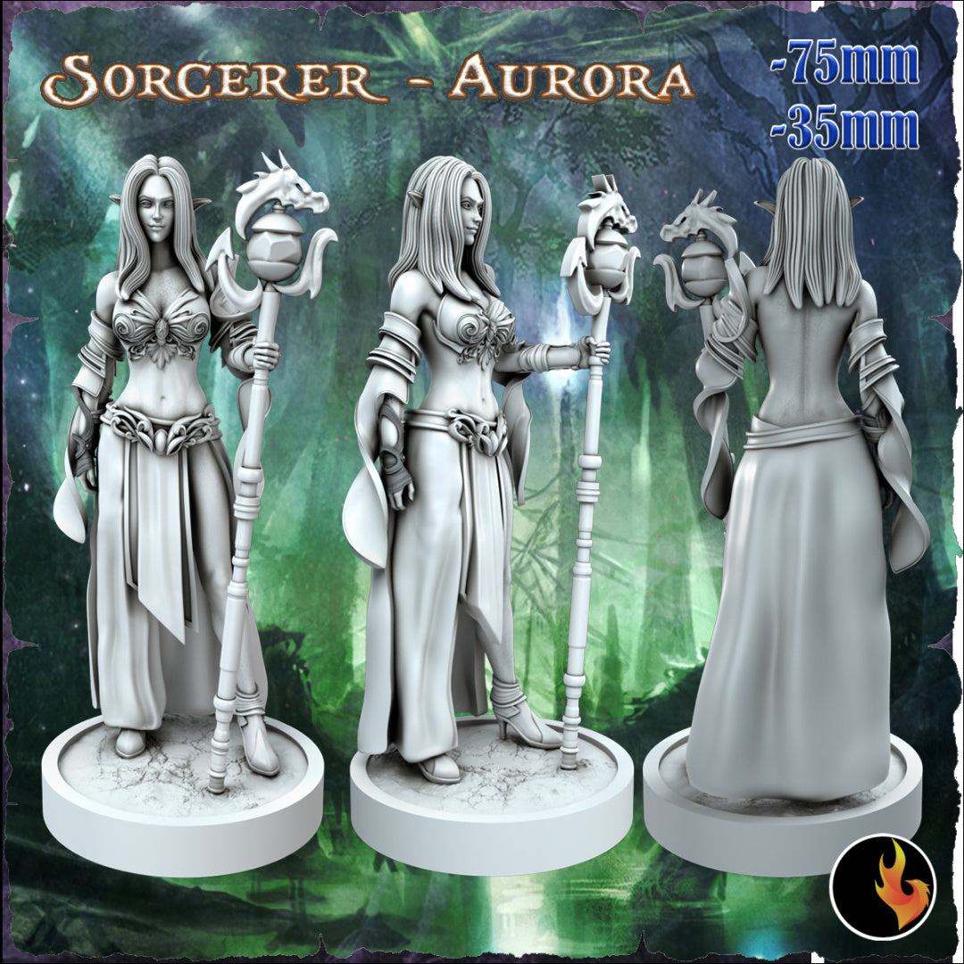 Aurora Elf Magierin Miniatur | RKS3D Miniatures