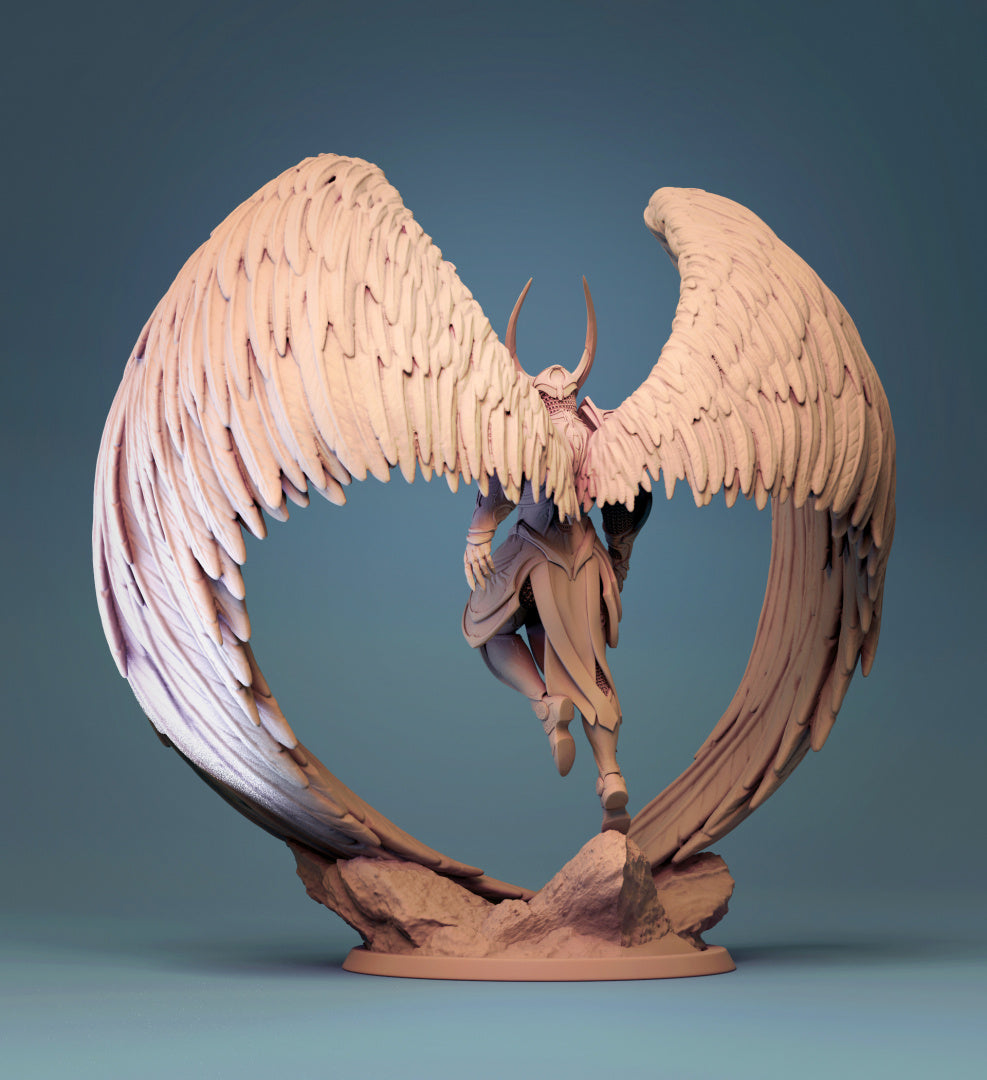 Gepanzerter Engel Sol Tabletop Miniatur | Warlock | NPC | Himmlischer Krieger - Lord of the Print