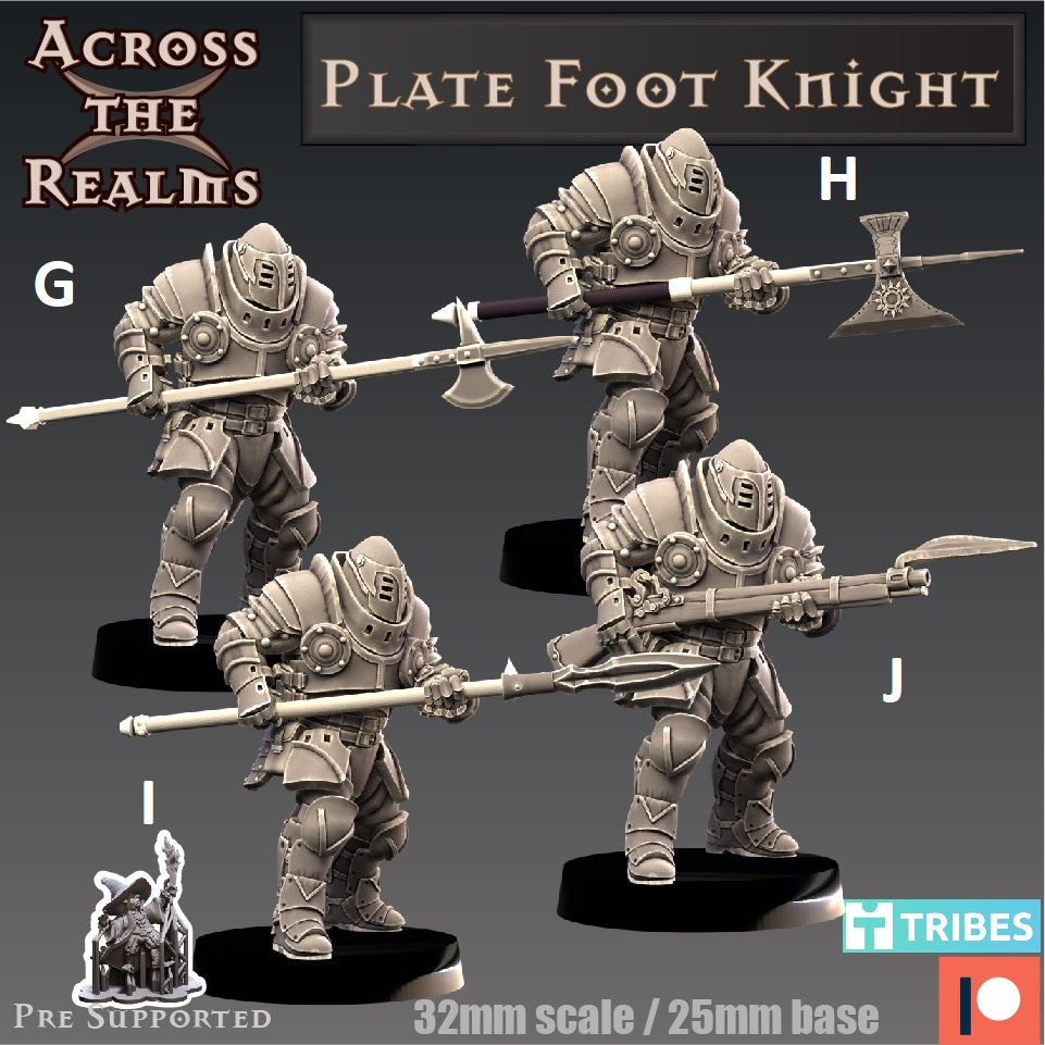 Plate Foot Knight Miniature - Ritter Miniatur | Across the Realms