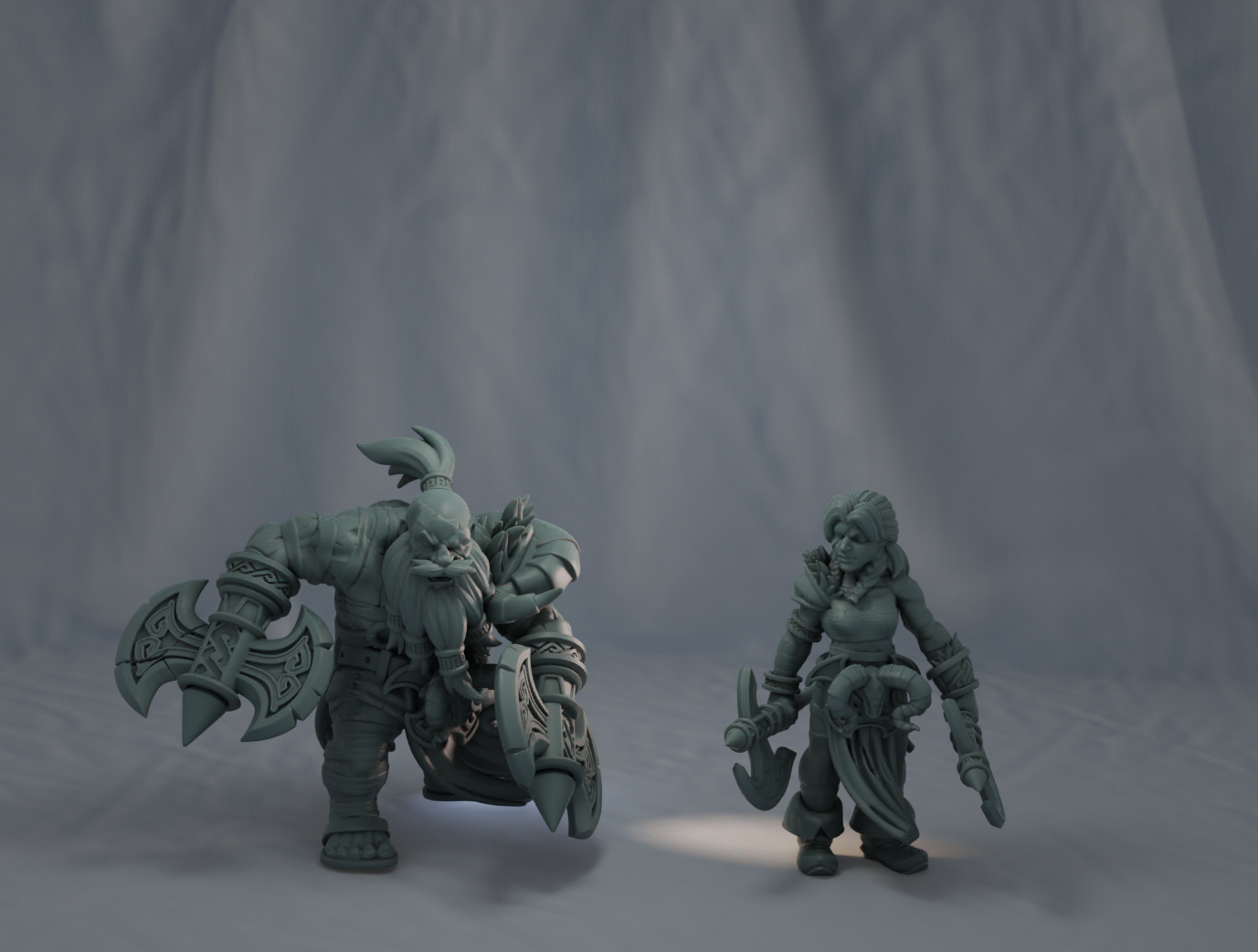 Zwerg Berserker Miniatur | Dwarf | DnD | Tabletop - The Master Forge