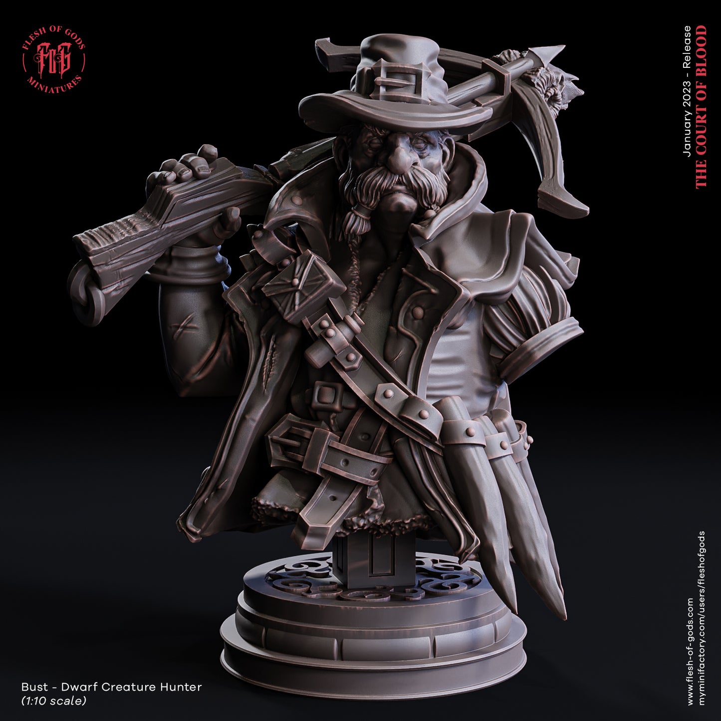 Zwerg Vampirjäger Miniatur - Flesh of Gods