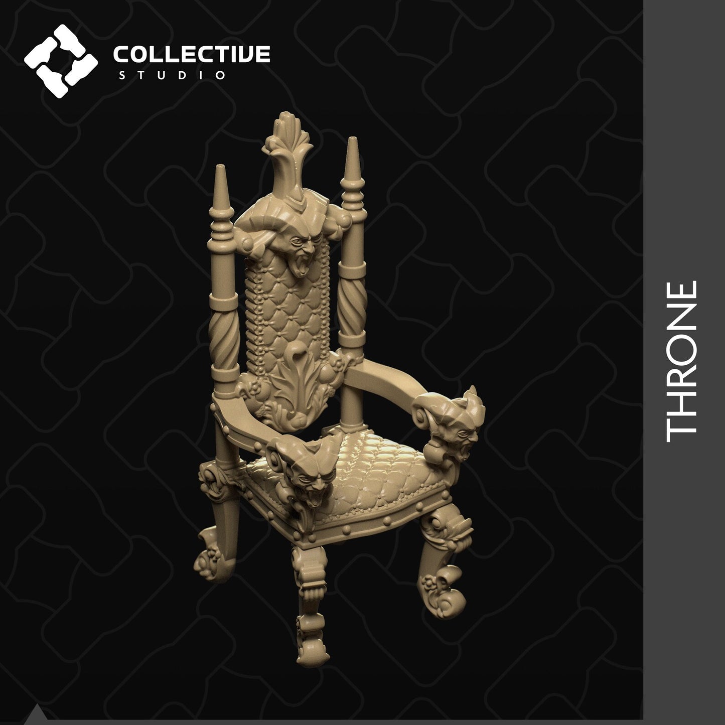 Schlosseinrichtung Miniatur | Tabletop | Esstisch | Alchemietisch | Sarkophag | Foltermaschine | Thron | 32mm | D&D | Collective Studio