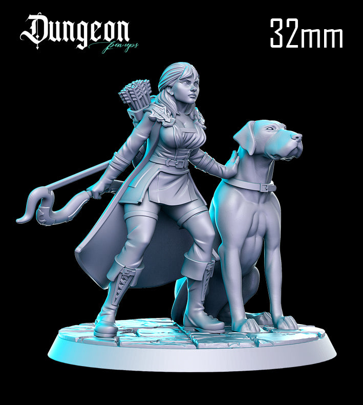 Abenteuerin Miniatur | Dnd | Pfathfinder | Dungeon Pin-ups | RN estudio