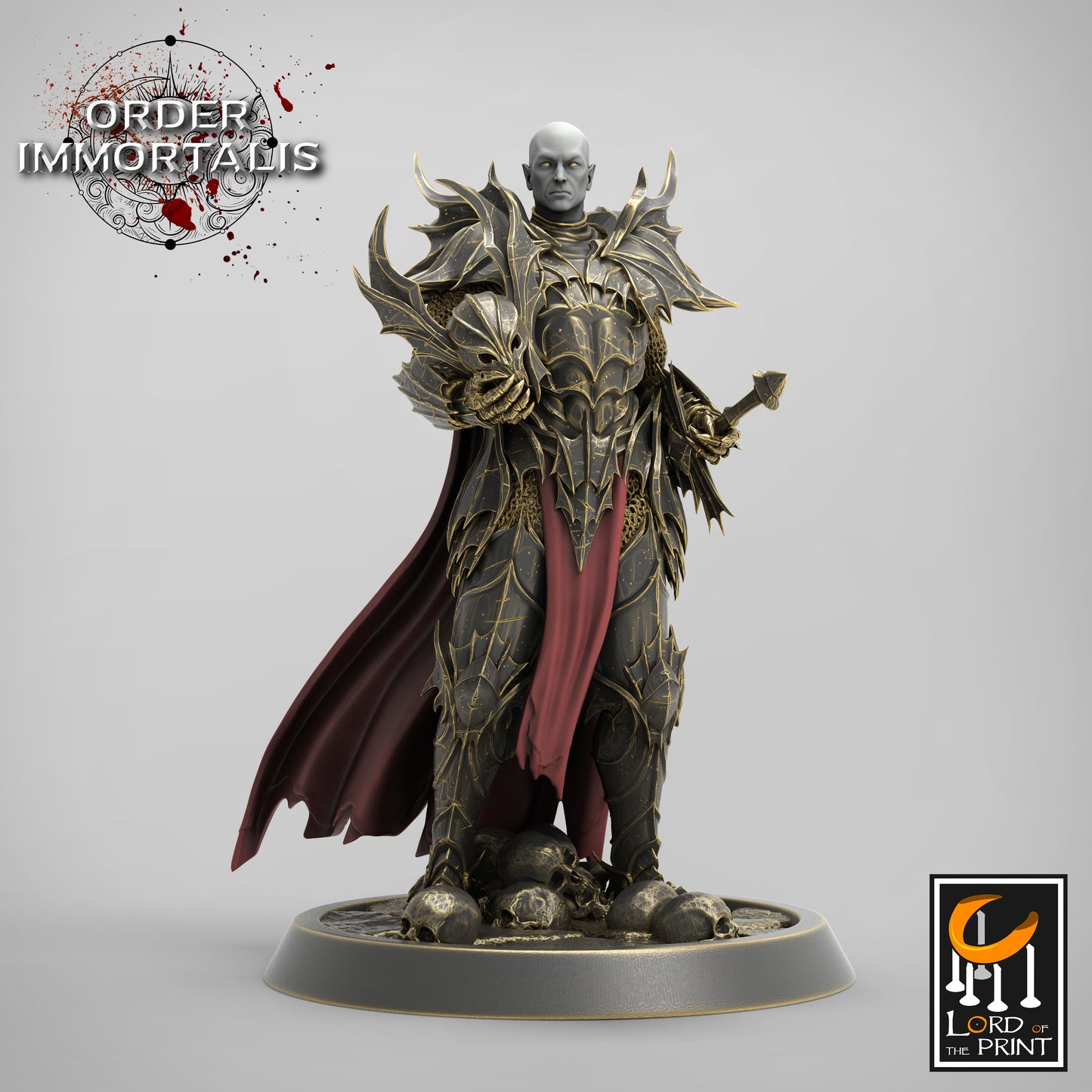 Vampir General Miniatur | Vampirlord   | 2 Posen | Order Immortalis - Blood Knight | D&D | Lord of the Print
