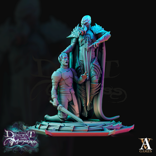 Mind flayer Tabletop Miniatur | Encephalids | 4 Posen | Gedankenschinder | Pathfinder | DnD | Archvillain Games