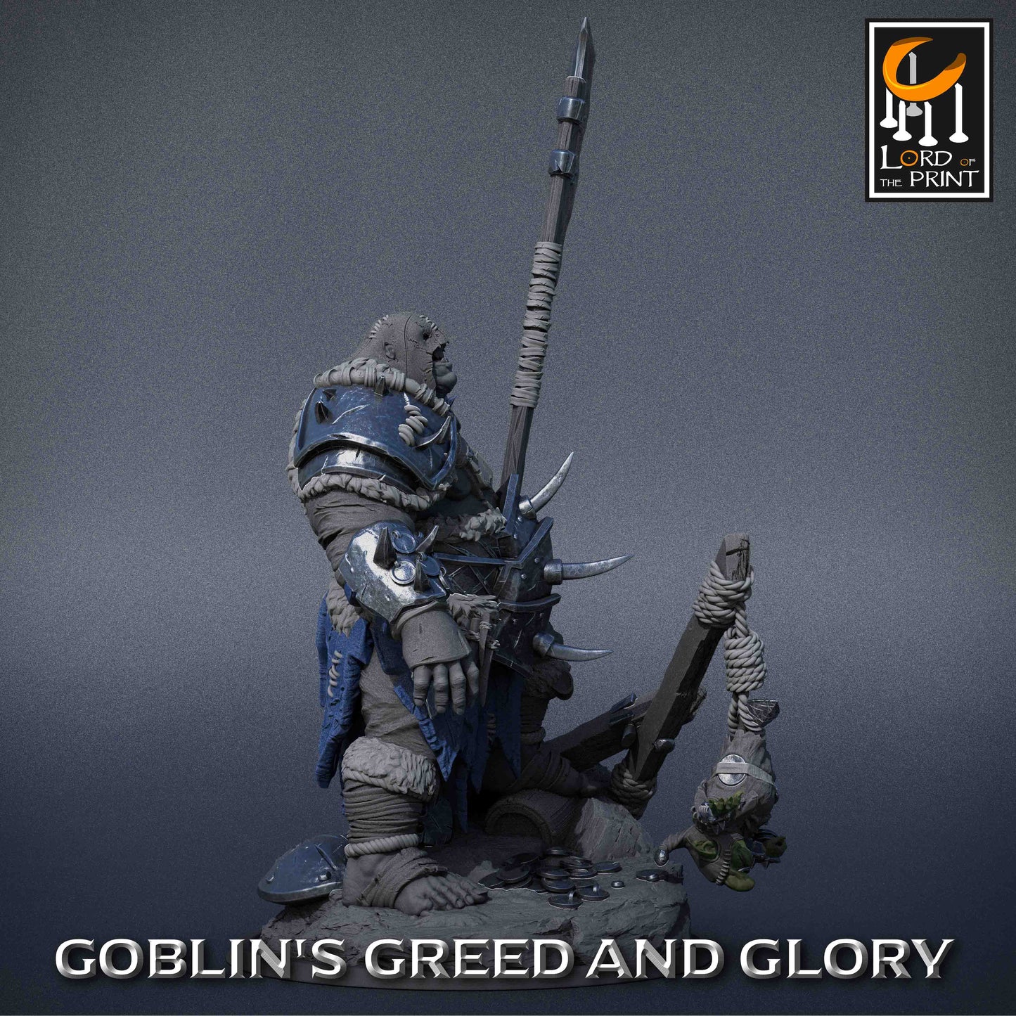 Goblin gegen Oger Miniatur | 2 Posen | Lord of the Print