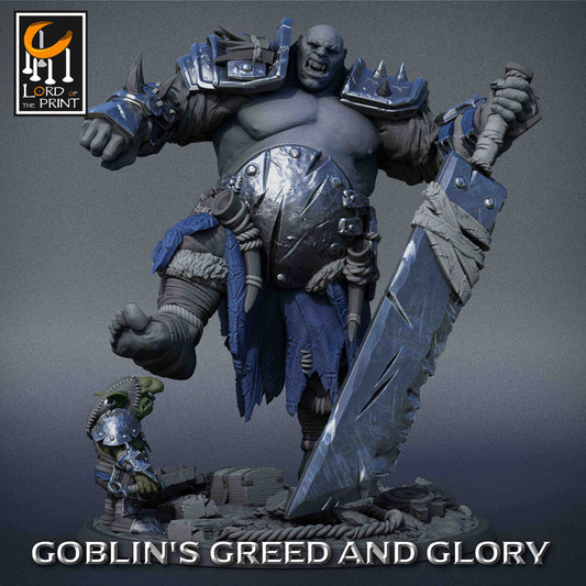 Goblin gegen Oger Miniatur | 2 Posen | Lord of the Print