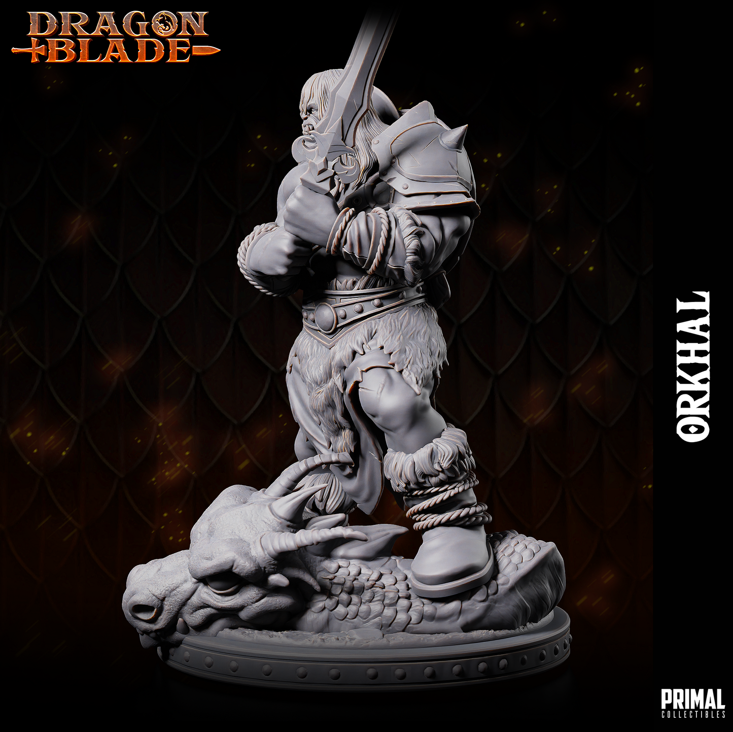Barbarian Orc Miniatur | Orkhal - Primal Collectibles