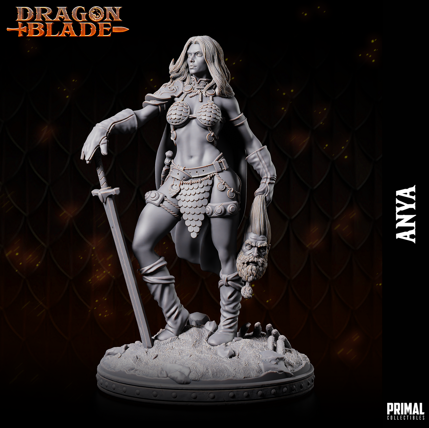 Barbarin Miniatur | Warrior Anya - Primal Collectibles