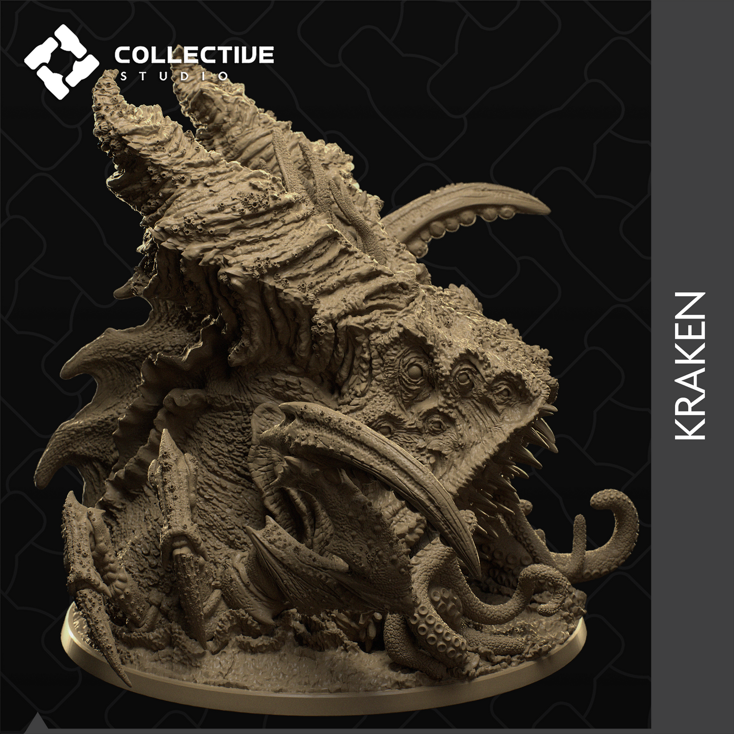 Kraken Miniatur | Seemonster |  TTGaming | Dnd | Pathfinder | Collective Studio