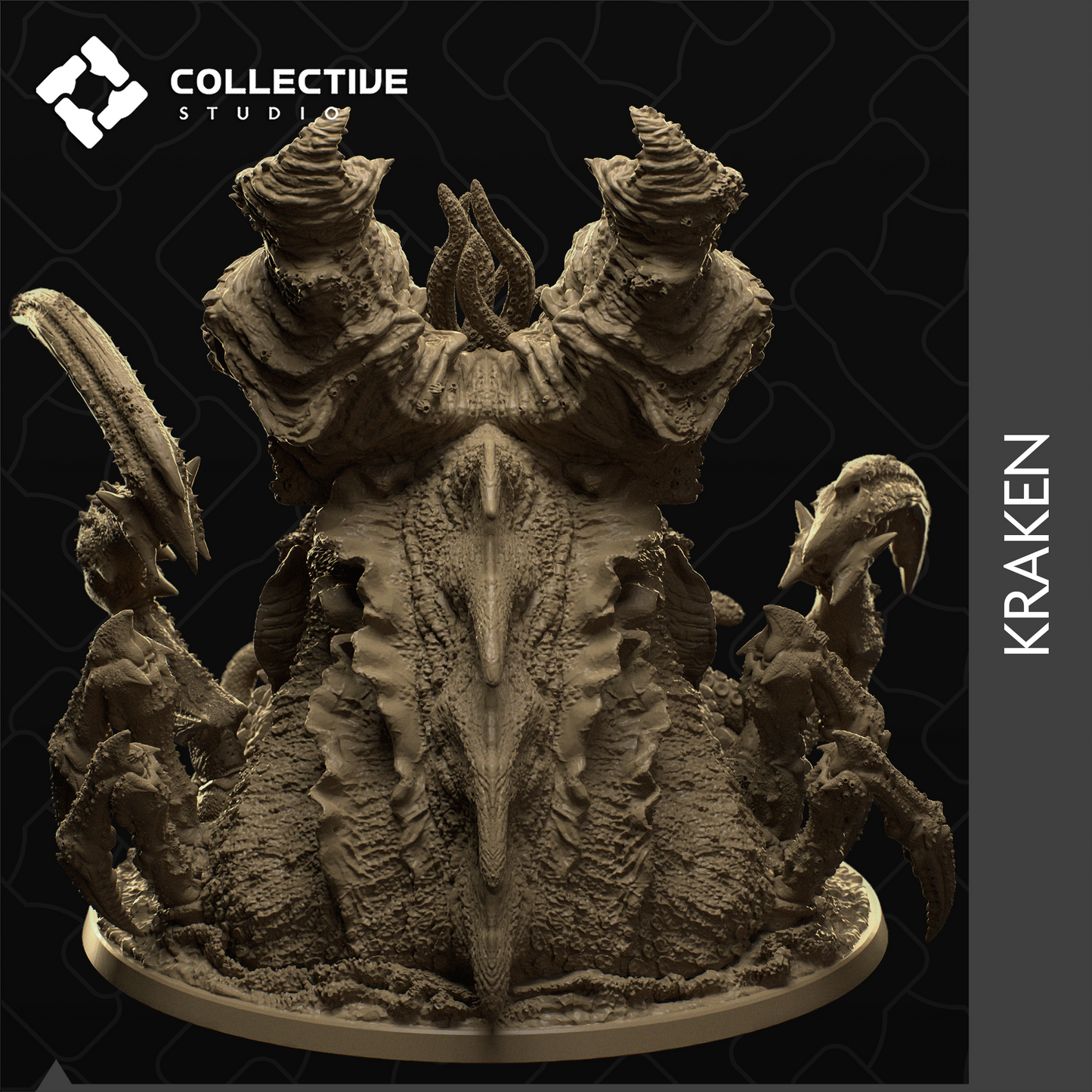 Kraken Miniatur | Seemonster |  TTGaming | Dnd | Pathfinder | Collective Studio