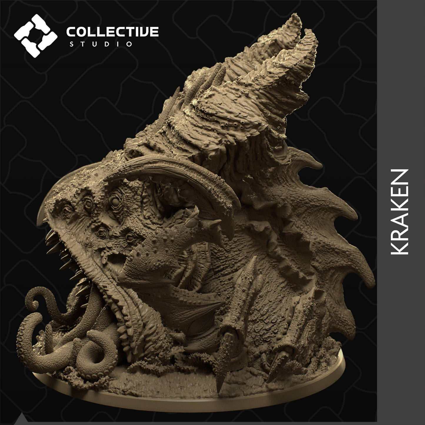 Kraken Miniatur | Seemonster |  TTGaming | Dnd | Pathfinder | Collective Studio