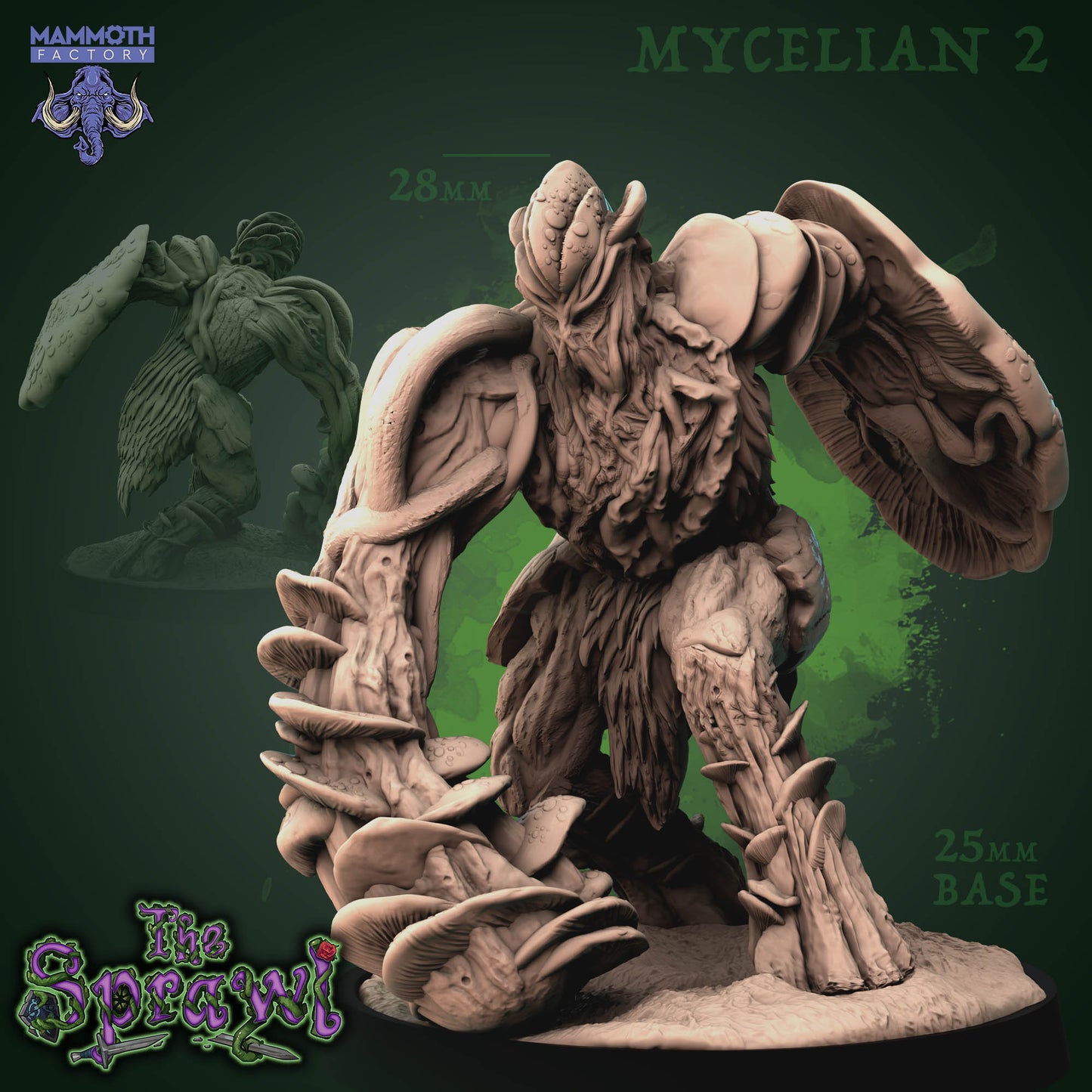Mycelian Miniatur | 3 Posen | Mykonid Krieger | Mammoth Factory