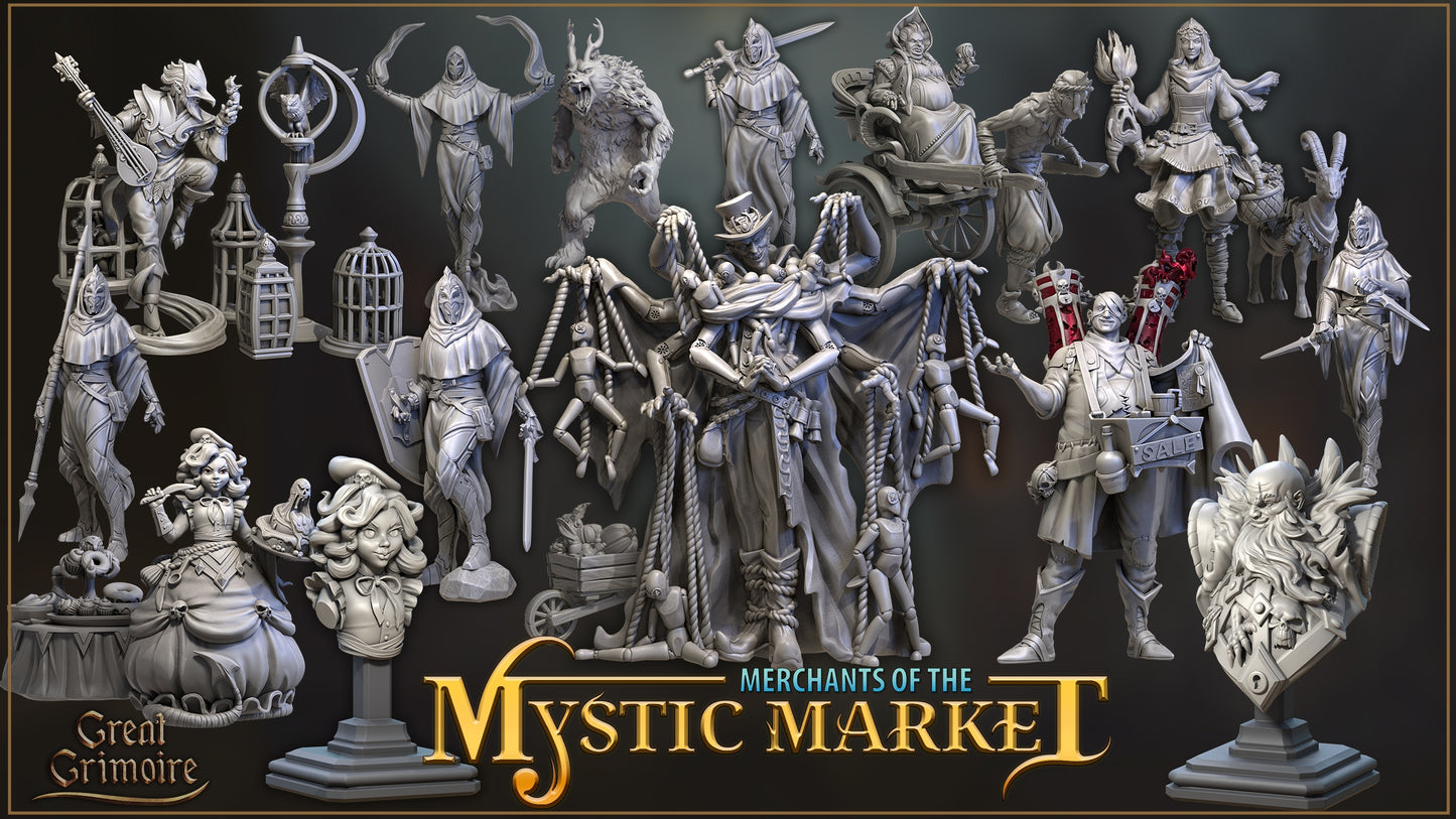 Puppenspieler Miniatur - Händler des Mystischen Marktes | Dnd | Great Grimoire