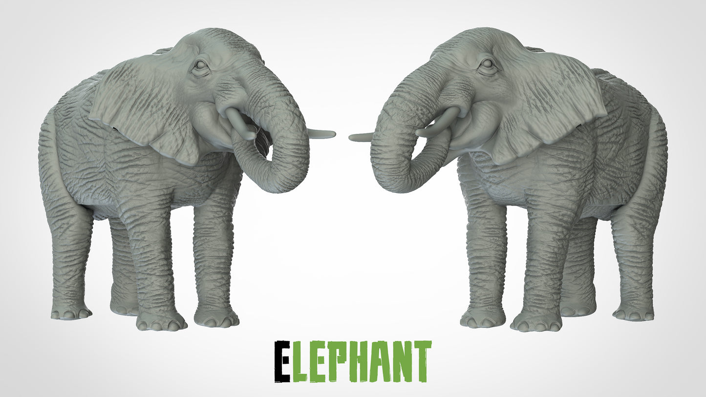 Elefant (Pose 2) Miniatur - 3DIP Studios