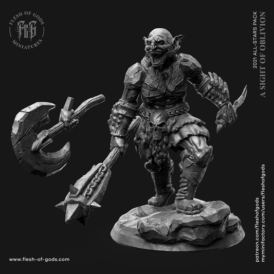 Goblin Krieger Miniatur mit 2 Waffen - Flesh of Gods