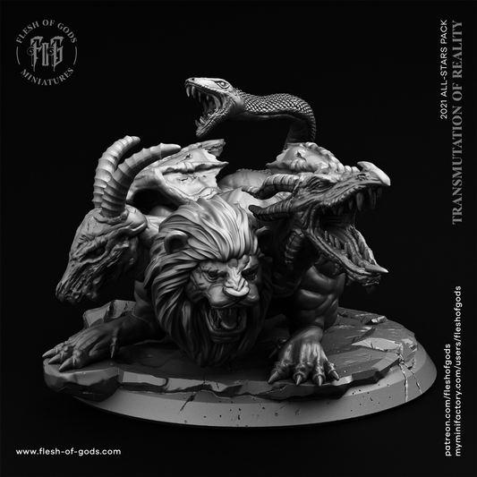 Chimäre Monster Boss Tabletop Miniatur | Flesh of Gods