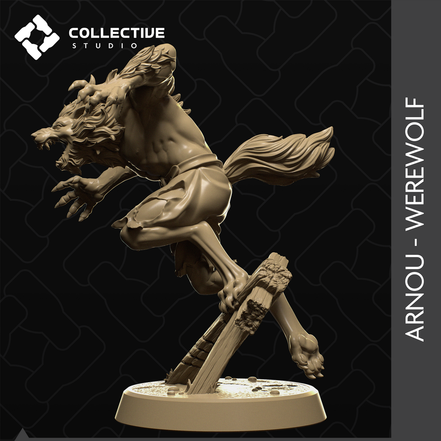 Werwolf Miniatur - Lykanthrop - Tabletop - 2 Posen | Collective Studio