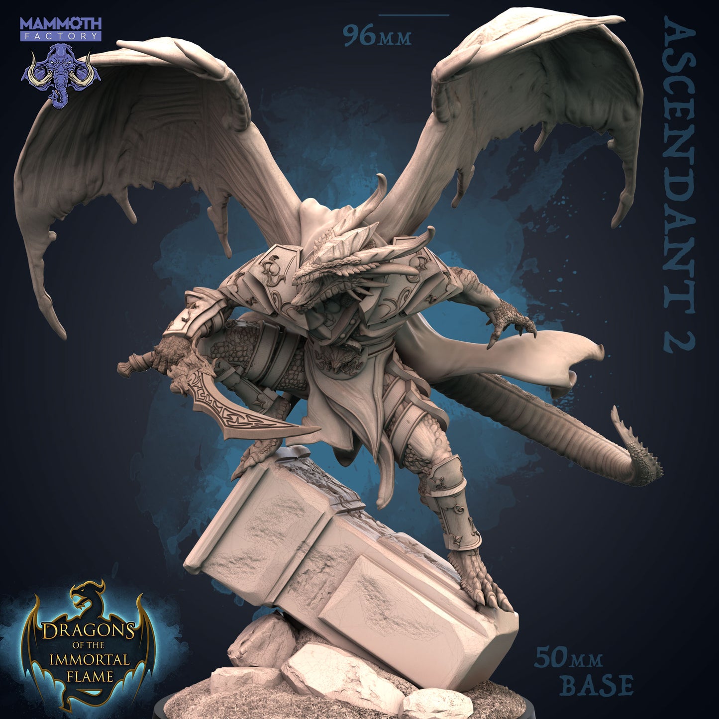 Drachengeborene mit Flügeln Miniatur | Ariarathes | Tabletop | Mammoth Factory