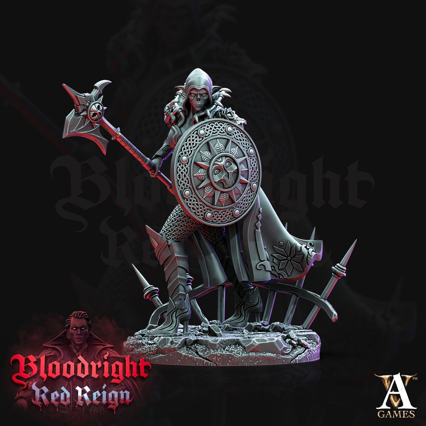 Vampir Kriegerin Tabletop Miniatur | D&D | Bloodright - Archvillain Games