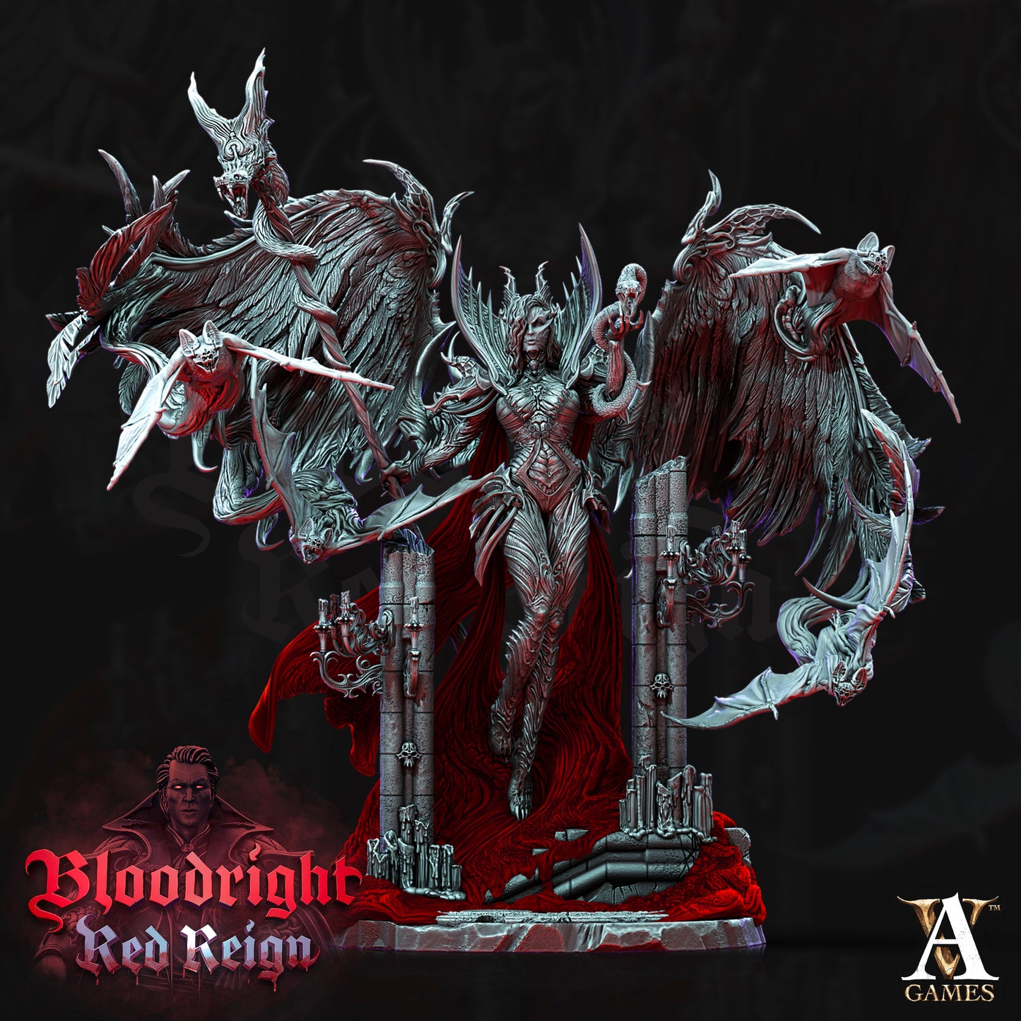 Dämon Lilith Tabletop Miniatur | Vampir Königin | Ancient | D&D | Bloodright - Archvillain Games