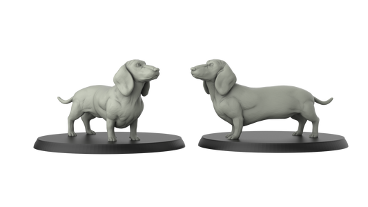 Hund Dackel Miniatur - 3DIP Studios