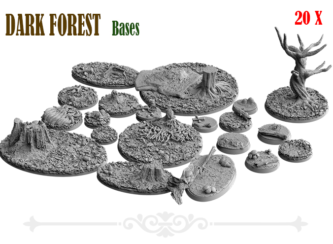 Wald Motiv Bases dekorativ | Dark Forest | Realm of Dreams Miniatures