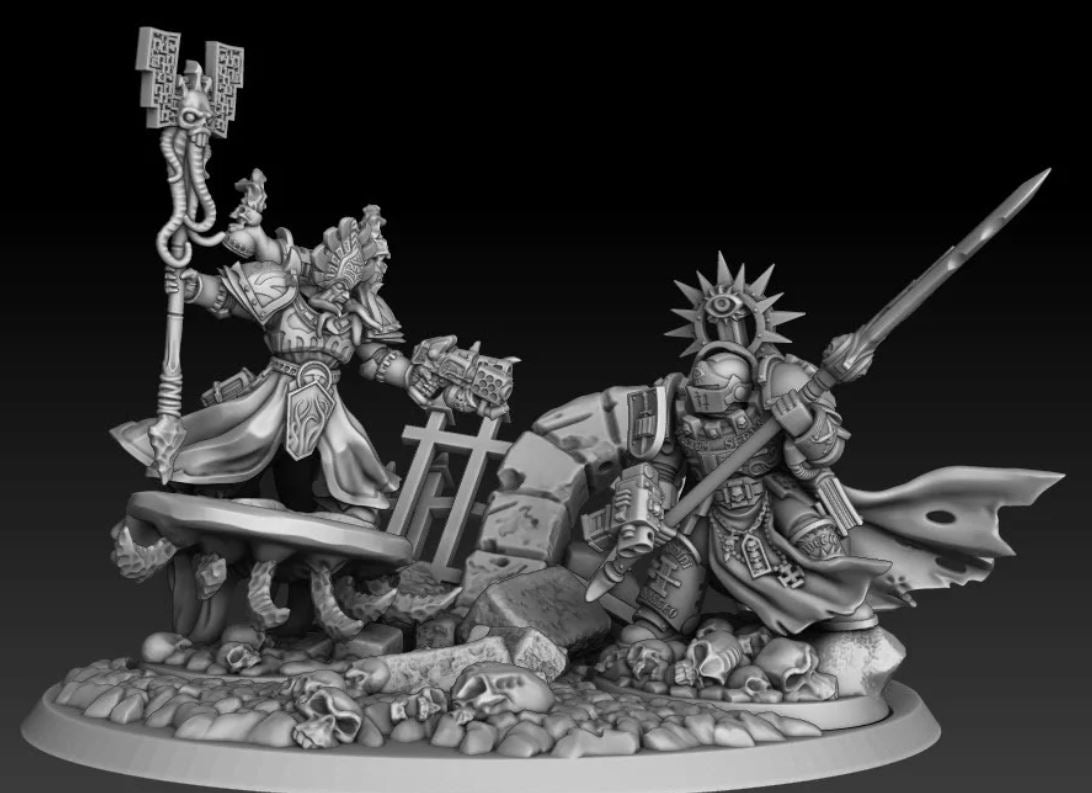 Silver Wardens Duel of Wits Diorama