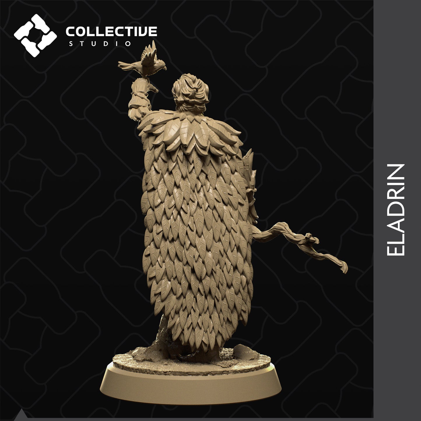 Eladrin Elf Druide Miniatur | Tabletop | D&D | Collective Studio