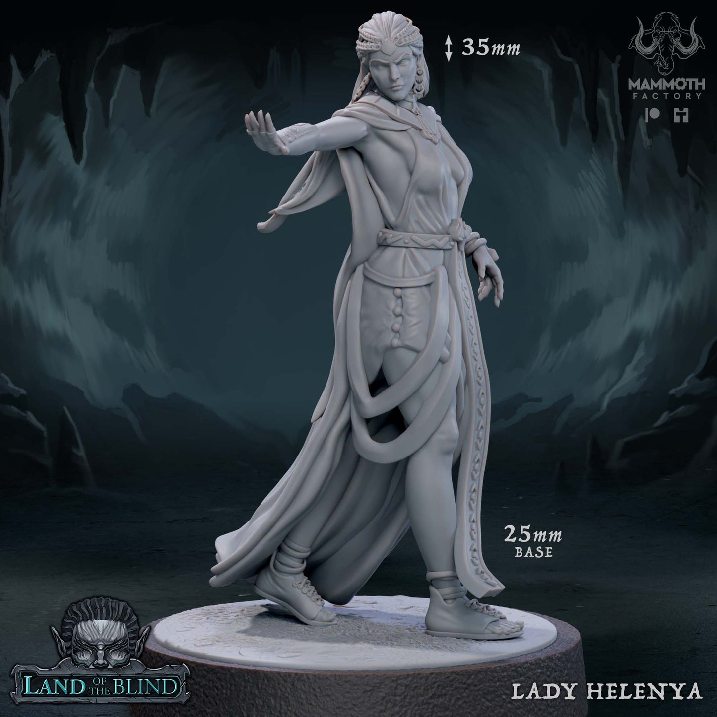 Lady Helenya - Magierin Tabletop Miniatur | Edelfrau | Mammoth Factory