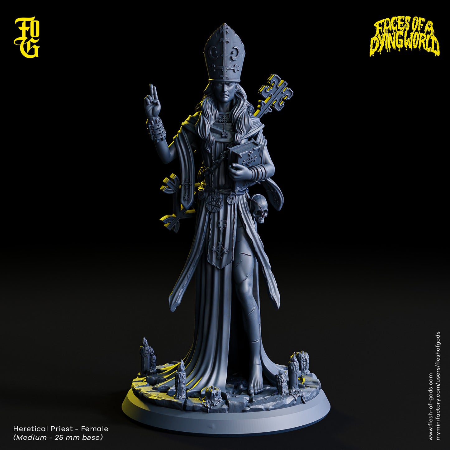 Häretische Priesterin Miniatur  | Bischof | Tabletop | D&D | Flesh of Gods