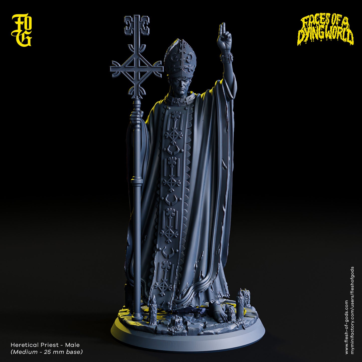 Häretischer Priester Miniatur | Bischof | Tabletop | D&D | Flesh of Gods