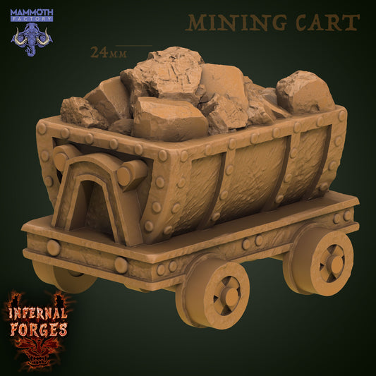 Bergbauwagen Miniatur | Terrain | 32mm | Dnd | Mammoth Factory