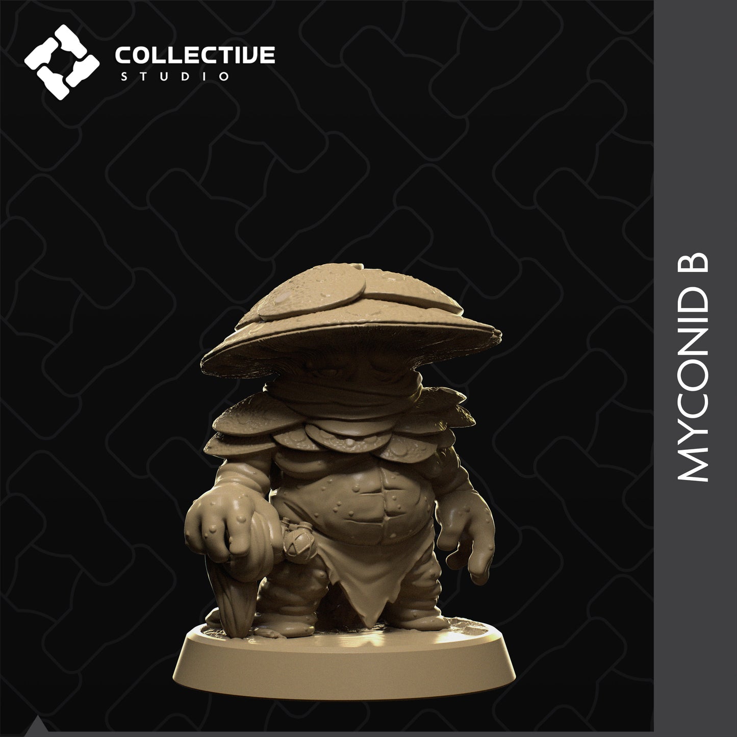 Mykonid Miniatur | Dungeons and Dragons | Mushroom Krieger | Collective Stuido