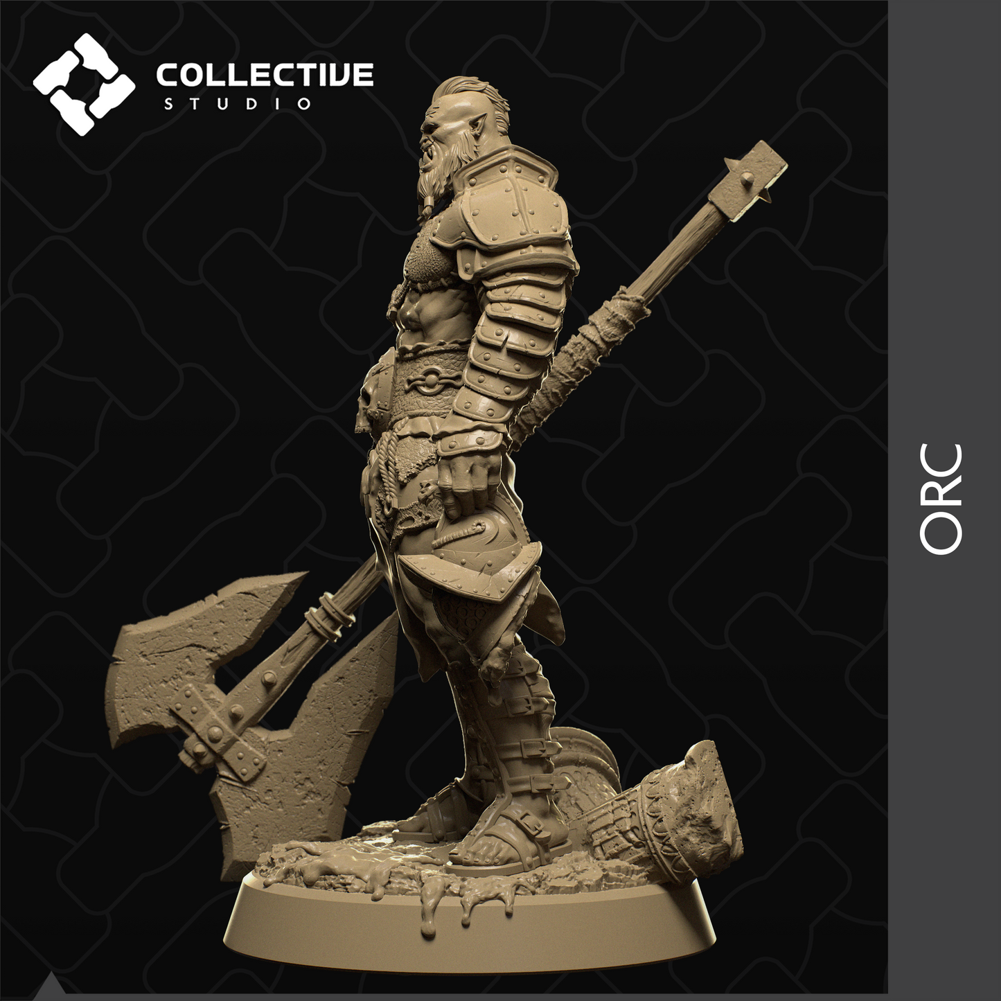Ork Barbar Miniatur | Gladiator - Collective Studio