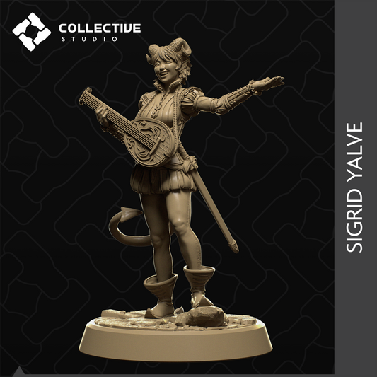 Sigrid Tiefling Barde Miniatur | Collective Studio