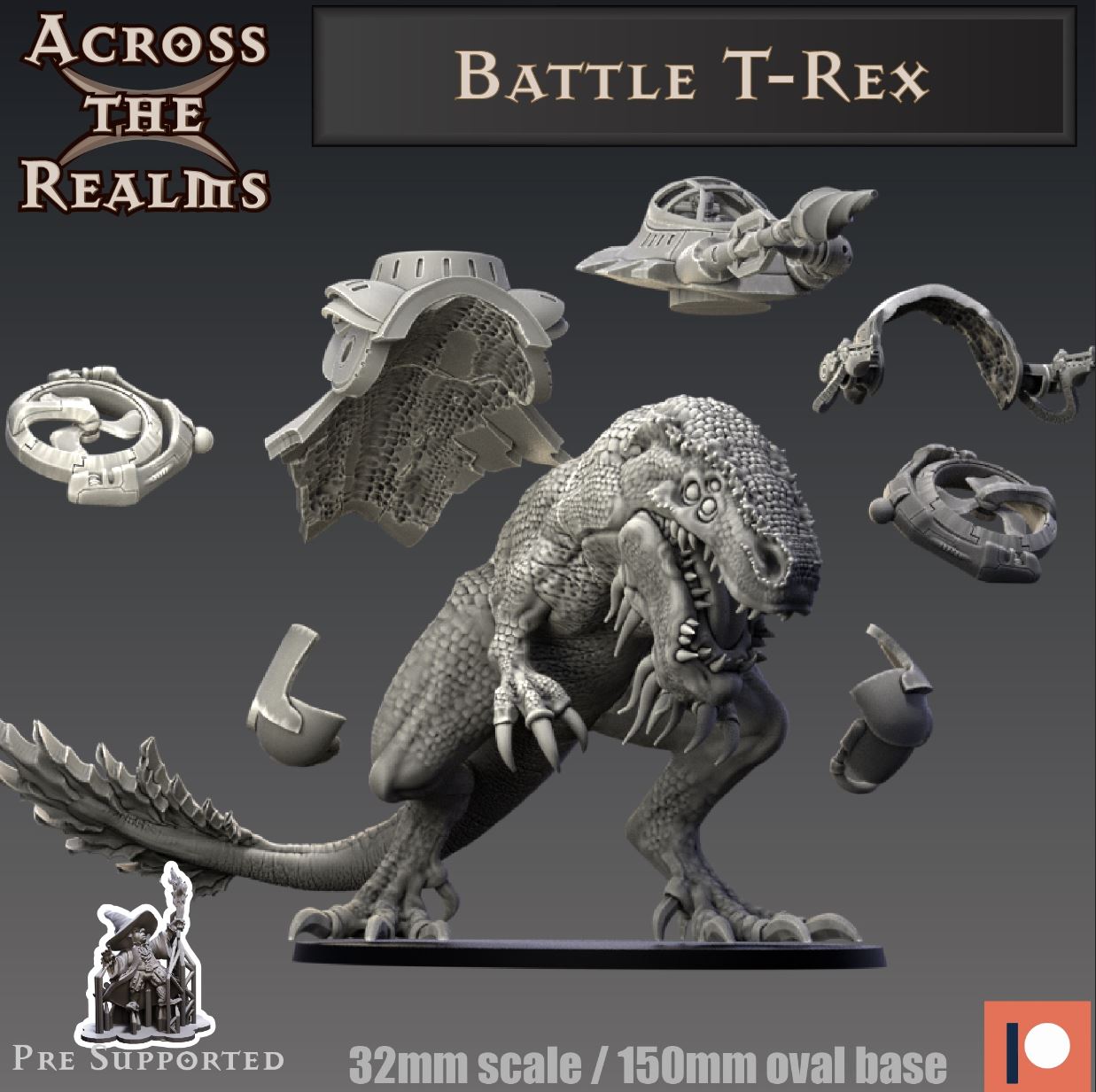 Battle T-Rex  - Grimdark Tabletop Miniatur