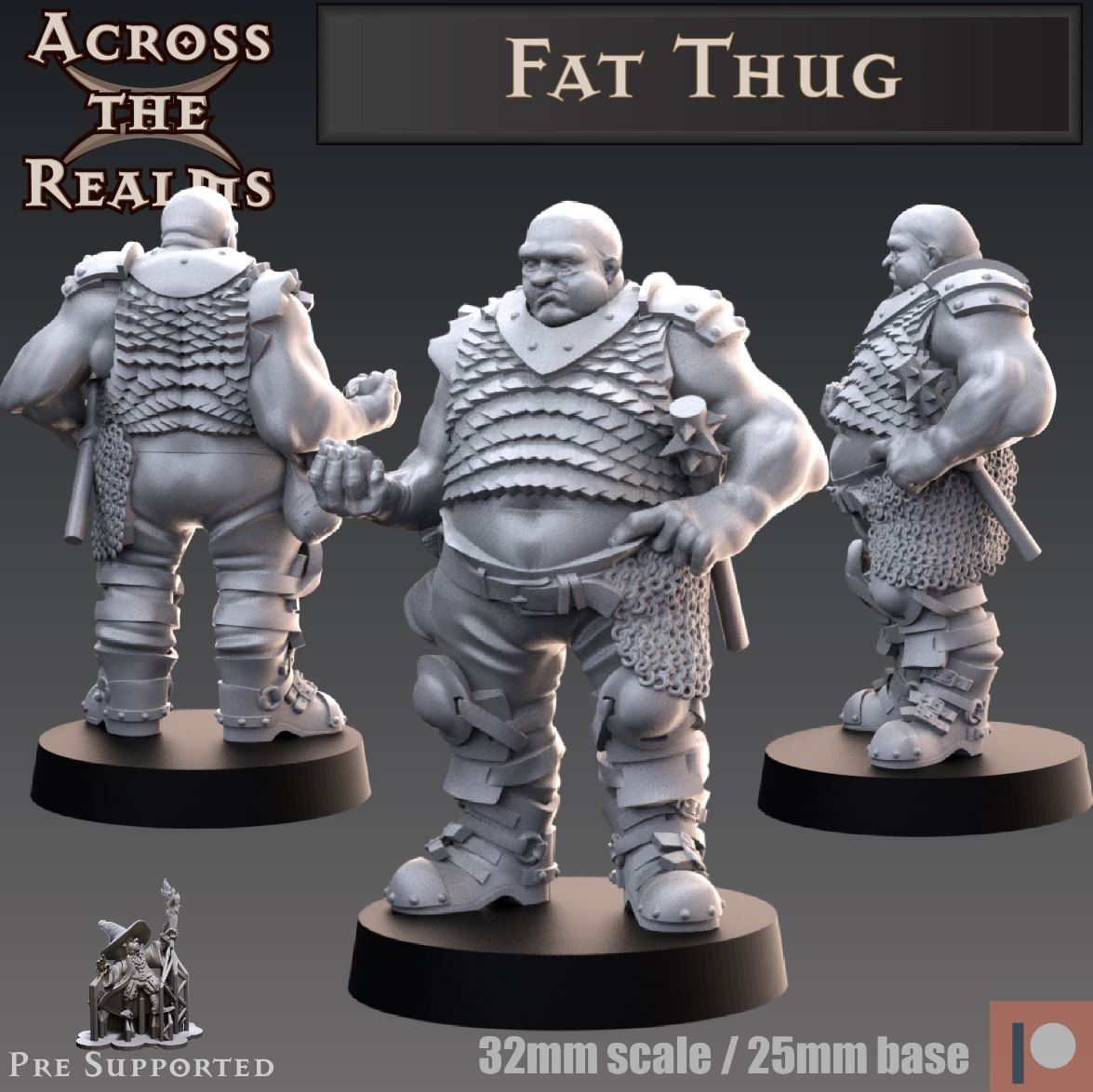 Fat Thug NPC Miniatur - Across the Realms