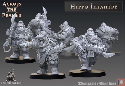 Hippo Infantry Miniatur - Across the Realms