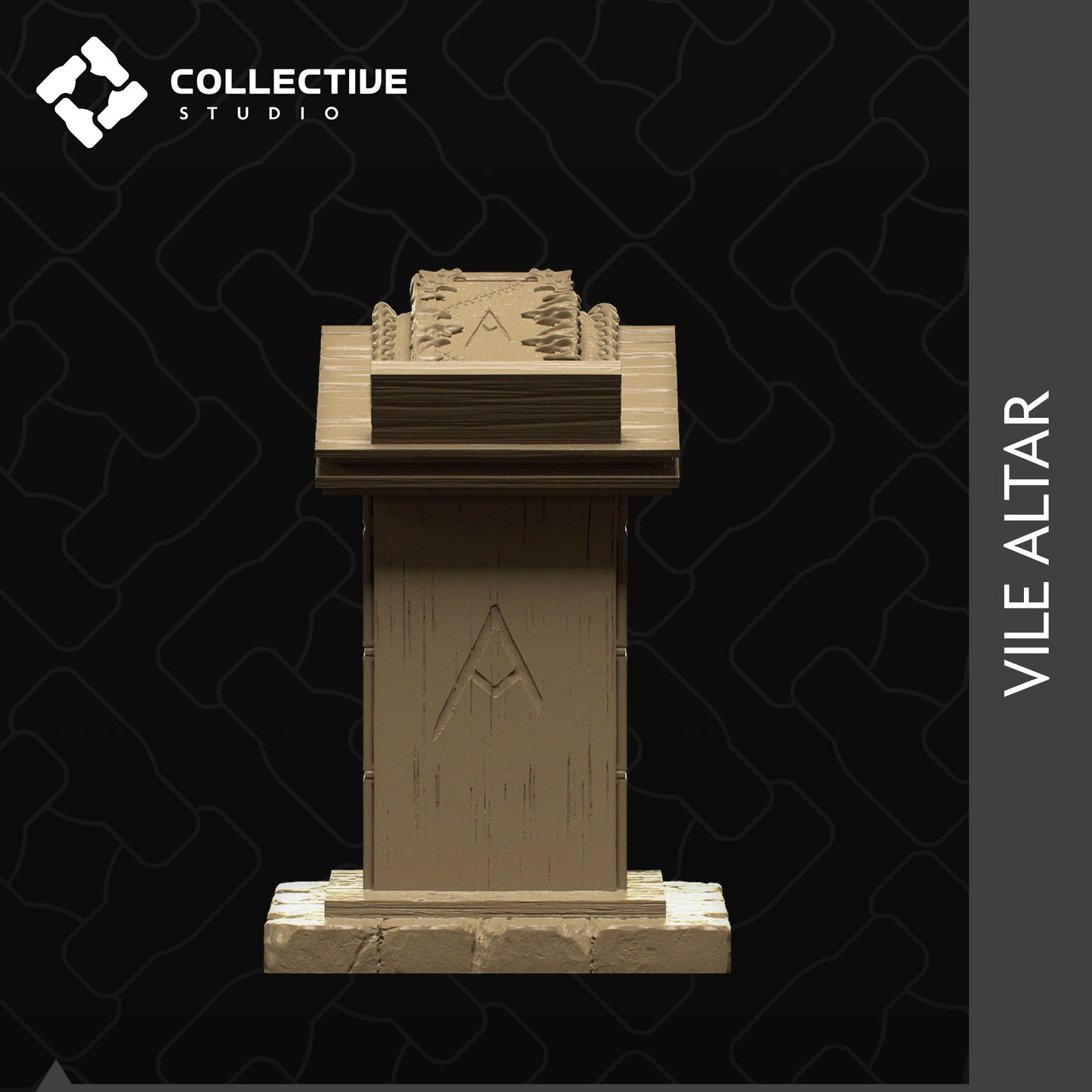 Ritual Einrichtung Tabletop Miniatur | Bank | Altar | Pentagramm | Banner | Dombogen | 32mm | D&D | Collective Studio