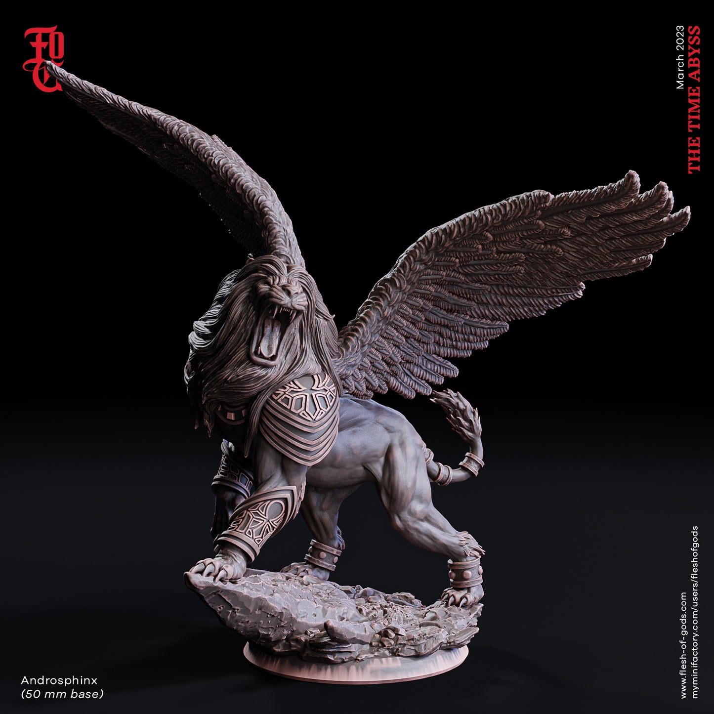 Androsphinx Miniatur | Sphinx Tabletop Miniatur | Flesh of Gods