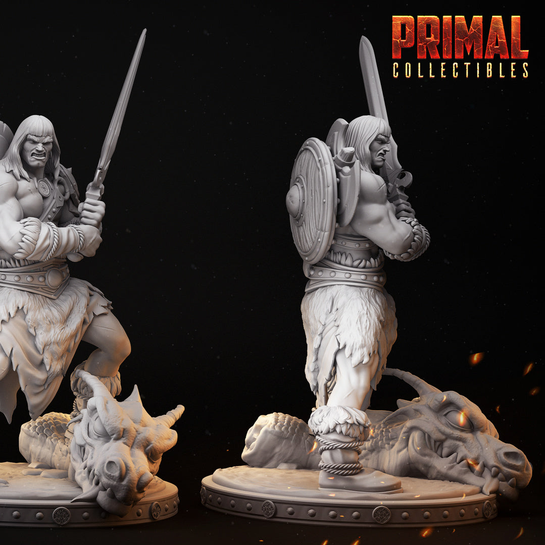 Thurkal der Barbar | The Barbarian Miniatur | Tabletop - Primal Collectibles