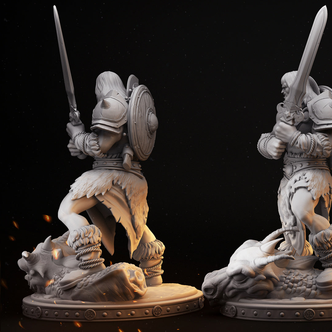 Thurkal der Barbar | The Barbarian Miniatur | Tabletop - Primal Collectibles